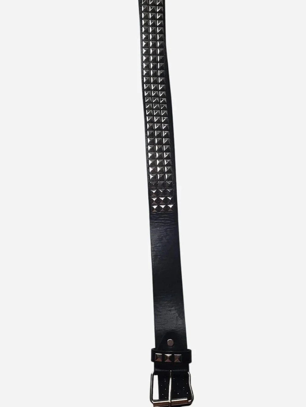 Unbranded Studded Belt Unisex Adults One Size Black Silver Pyramid Studs Punk